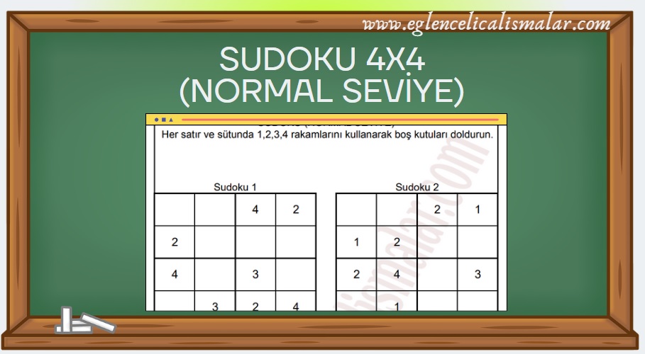 sudoku 4x4 normal seviye