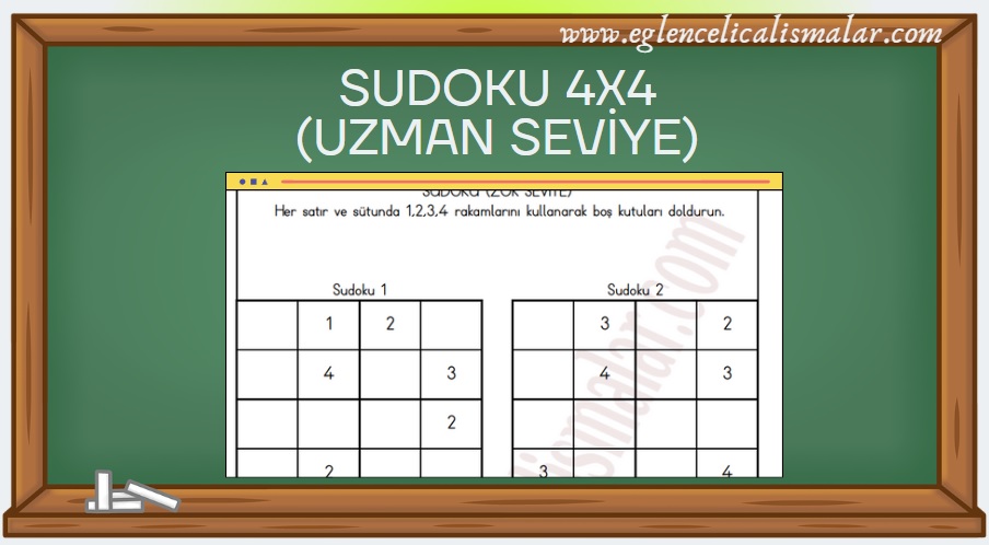 sudoku 4x4 uzman seviye