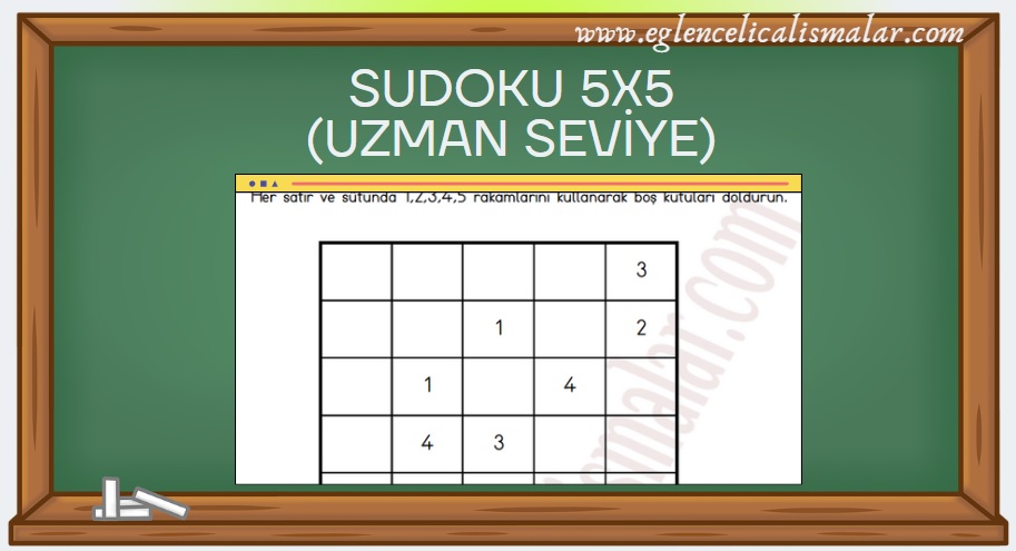 sudoku 5x5 uzman seviye
